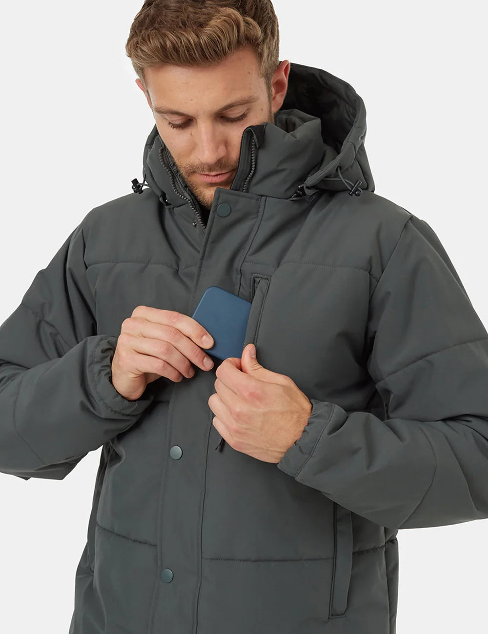 Windproof Full-Zip Puffer Jacket