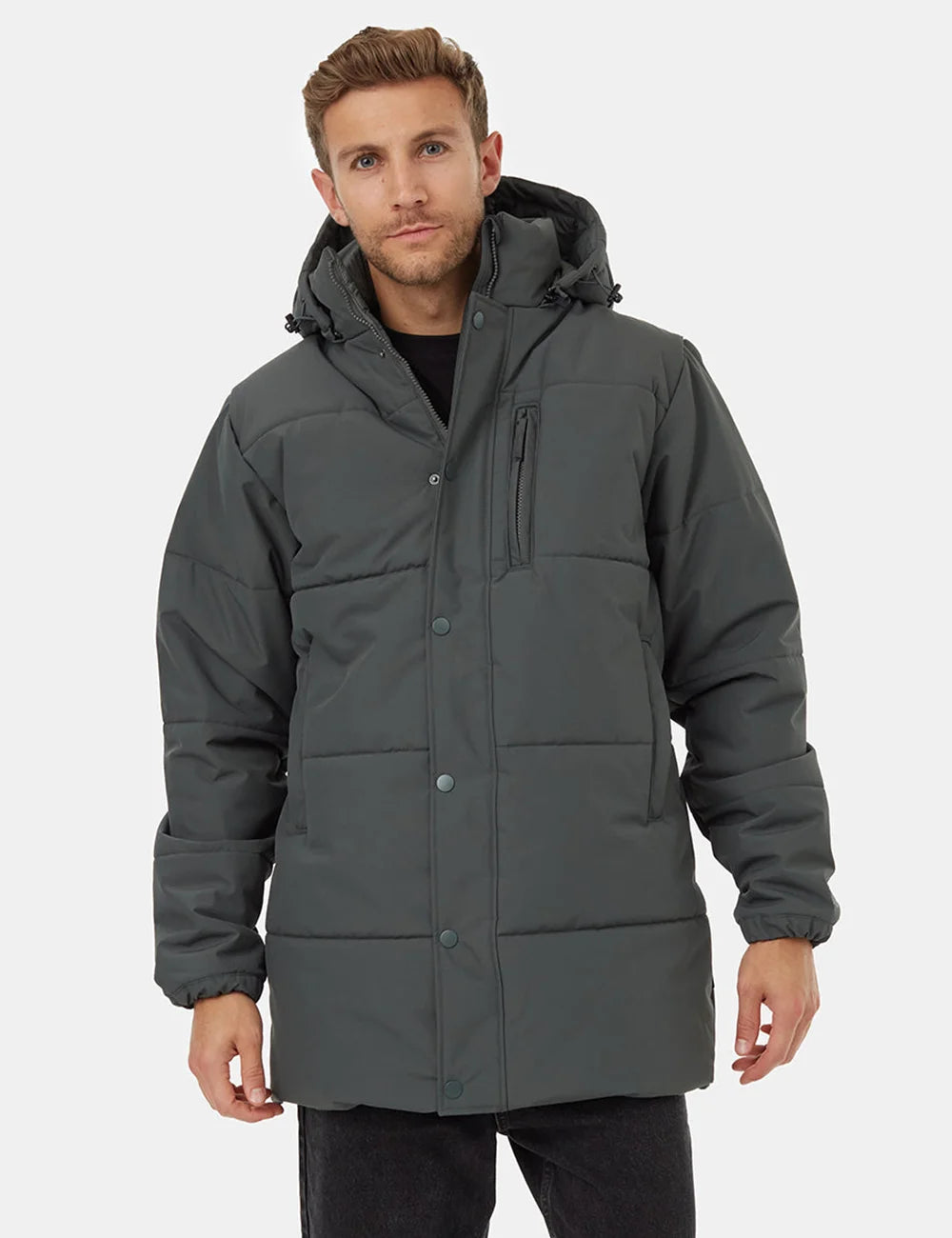 Windproof Full-Zip Puffer Jacket