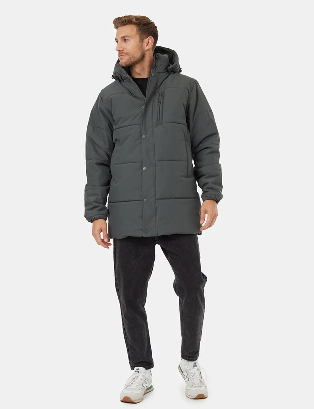 Windproof Full-Zip Puffer Jacket