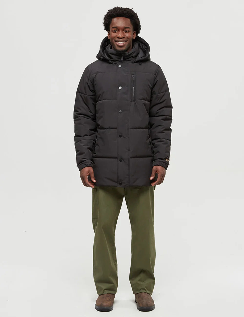 Windproof Full-Zip Puffer Jacket