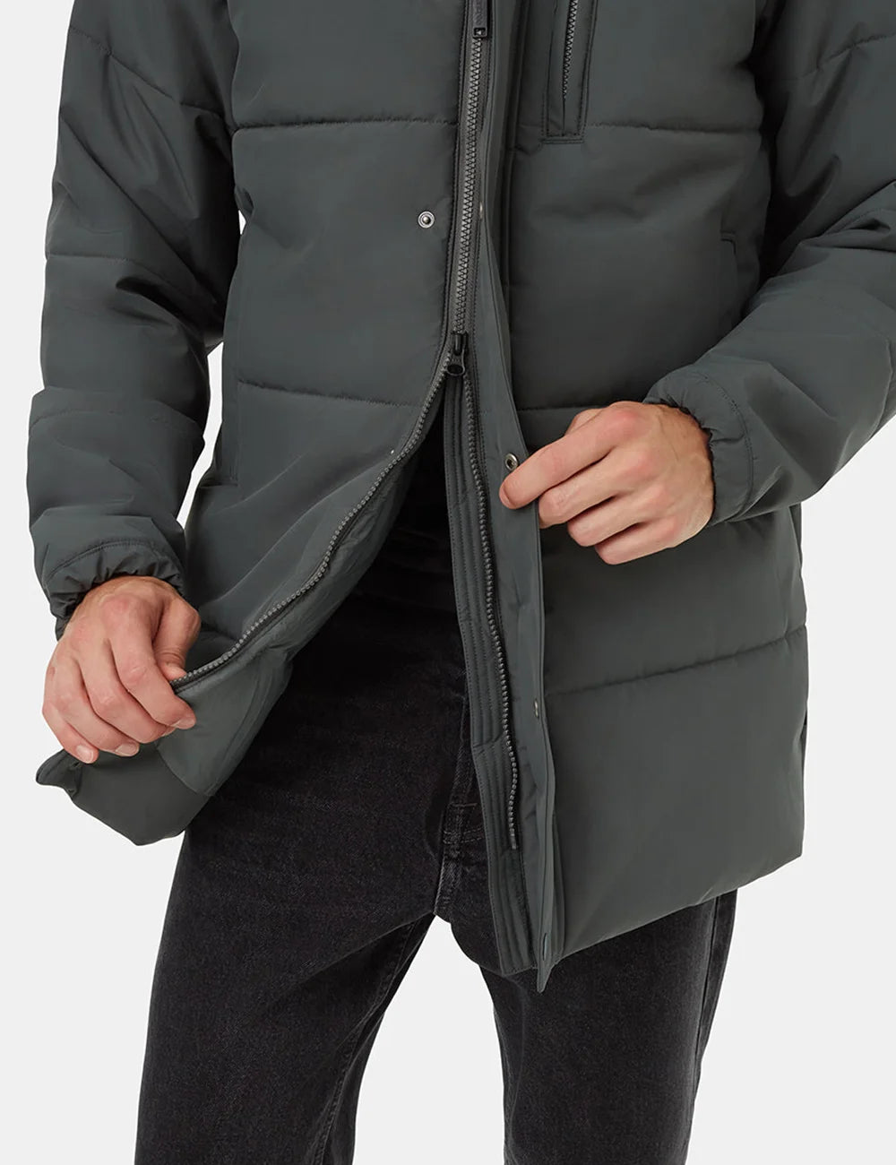 Windproof Full-Zip Puffer Jacket