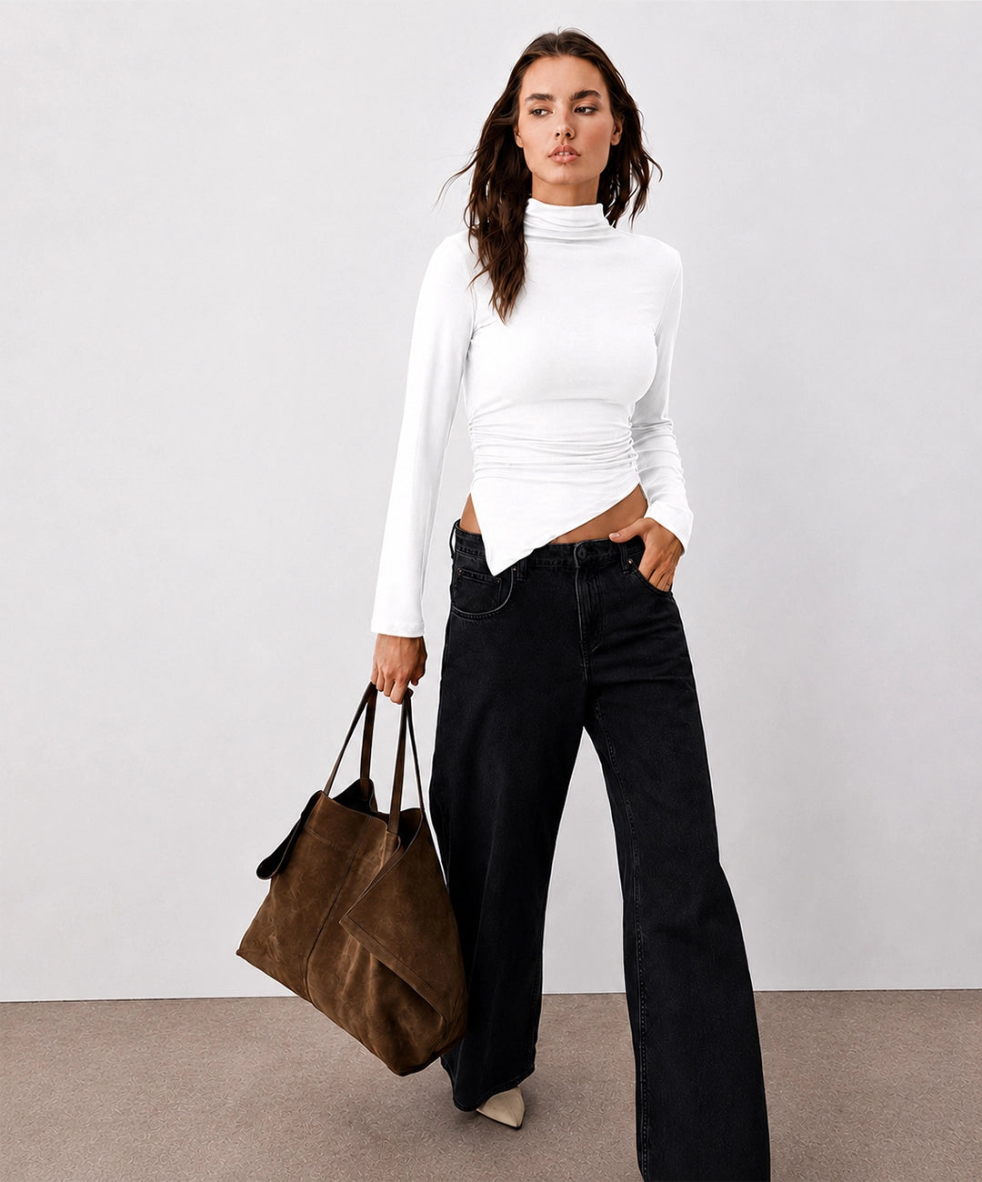 Soft High Neck Top