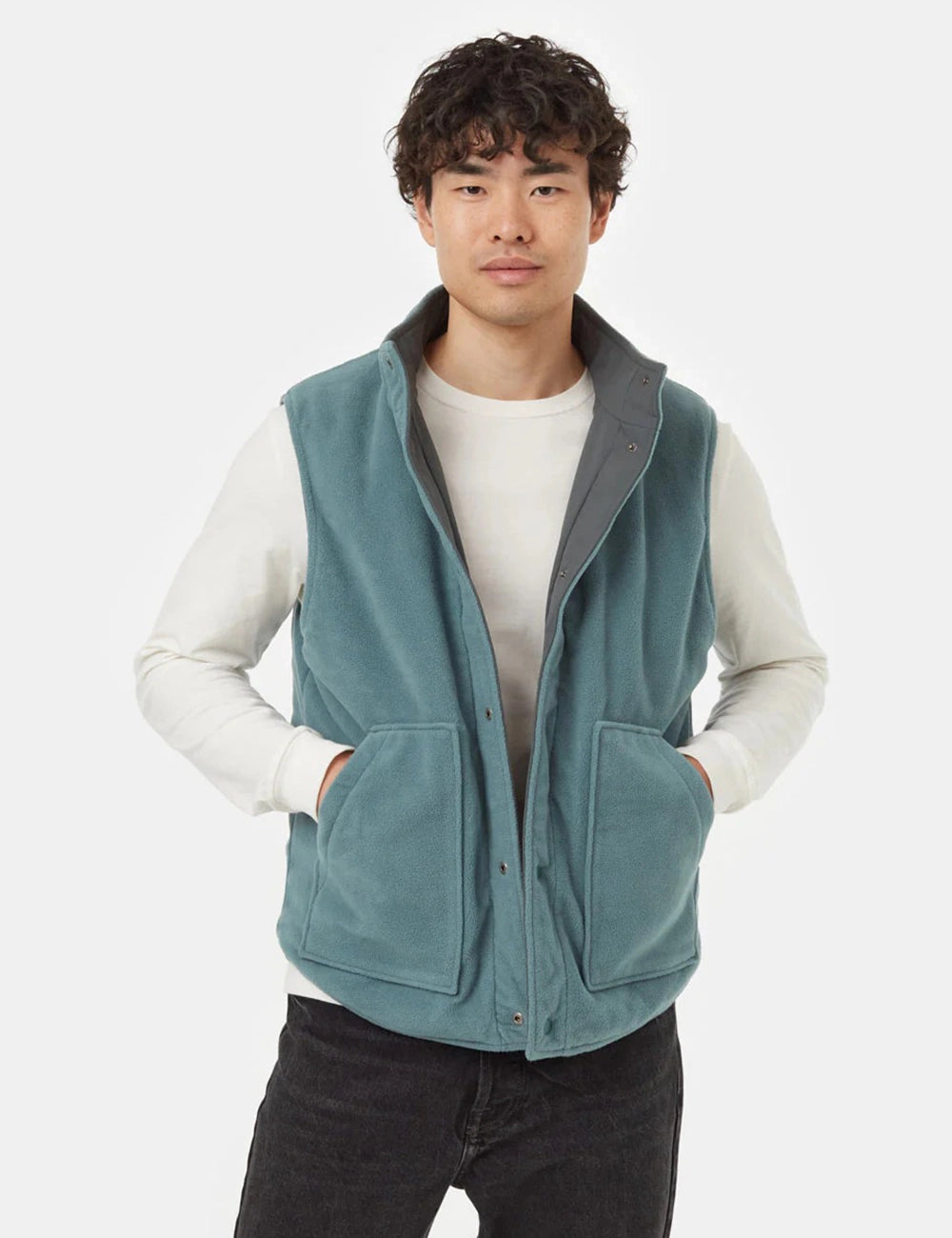 Men Sleeveless Hooded Tailored Jacket