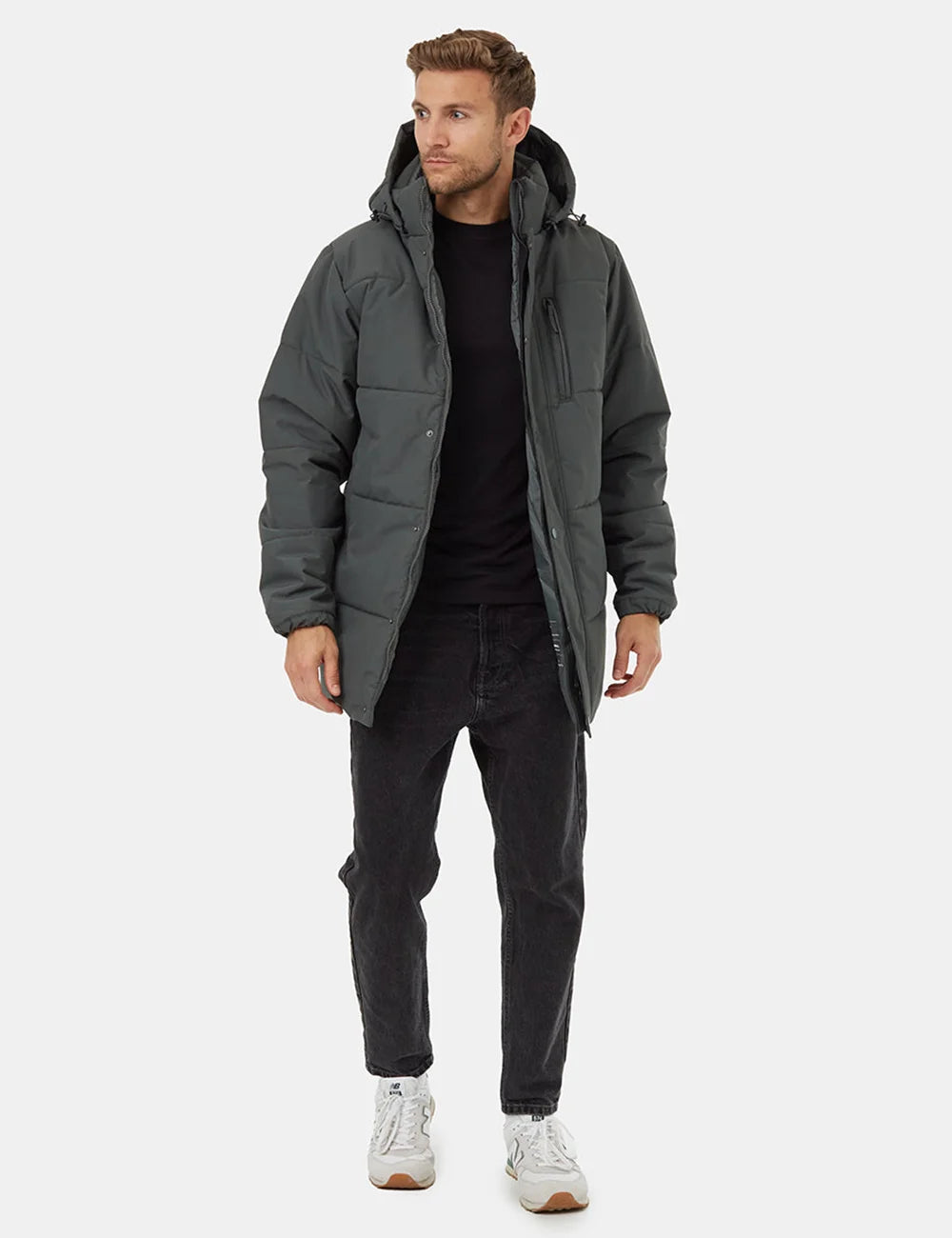 Windproof Full-Zip Puffer Jacket