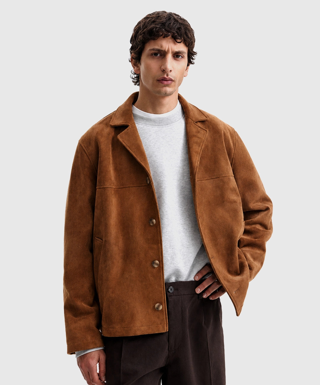 Relaxed Tailored Collar Jacket