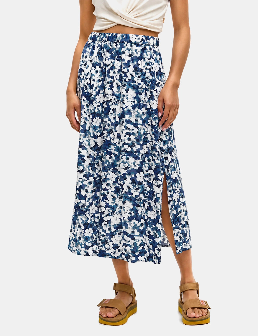 Women's Floral Print Midi Skirt