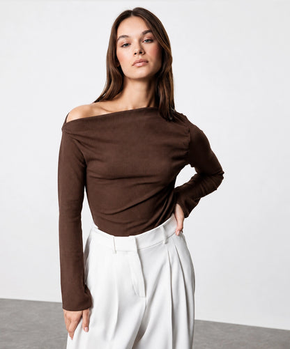 Draped Off Shoulder Top