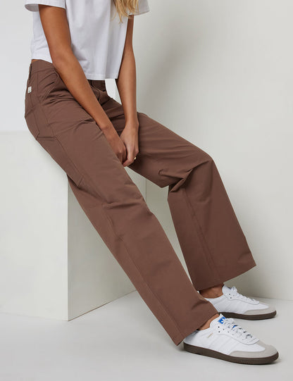 Wood Brown Straight Jeans