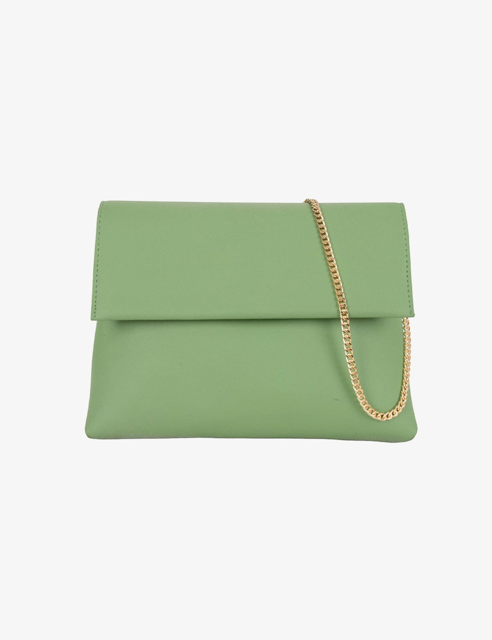 Foldover Chain Clutch Bag