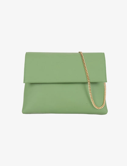 Foldover Chain Clutch Bag