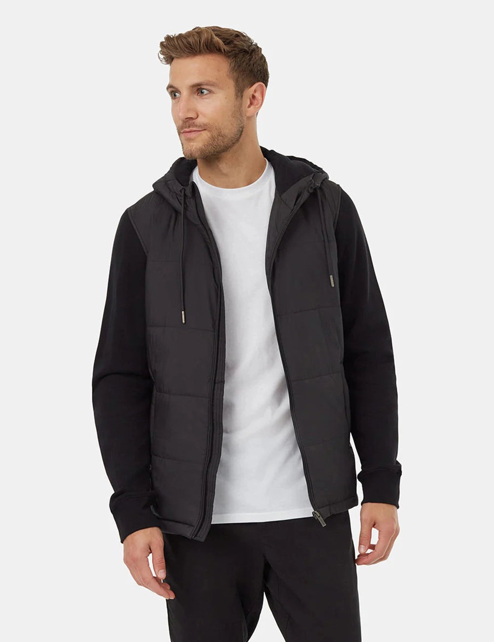 Men Solid Hooded Jacket