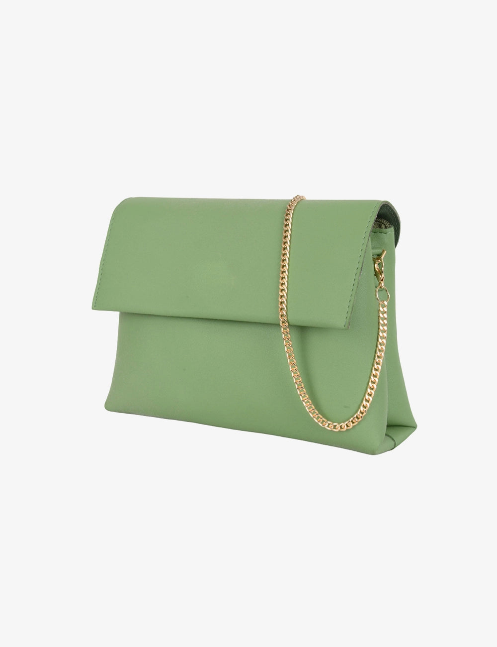 Foldover Chain Clutch Bag