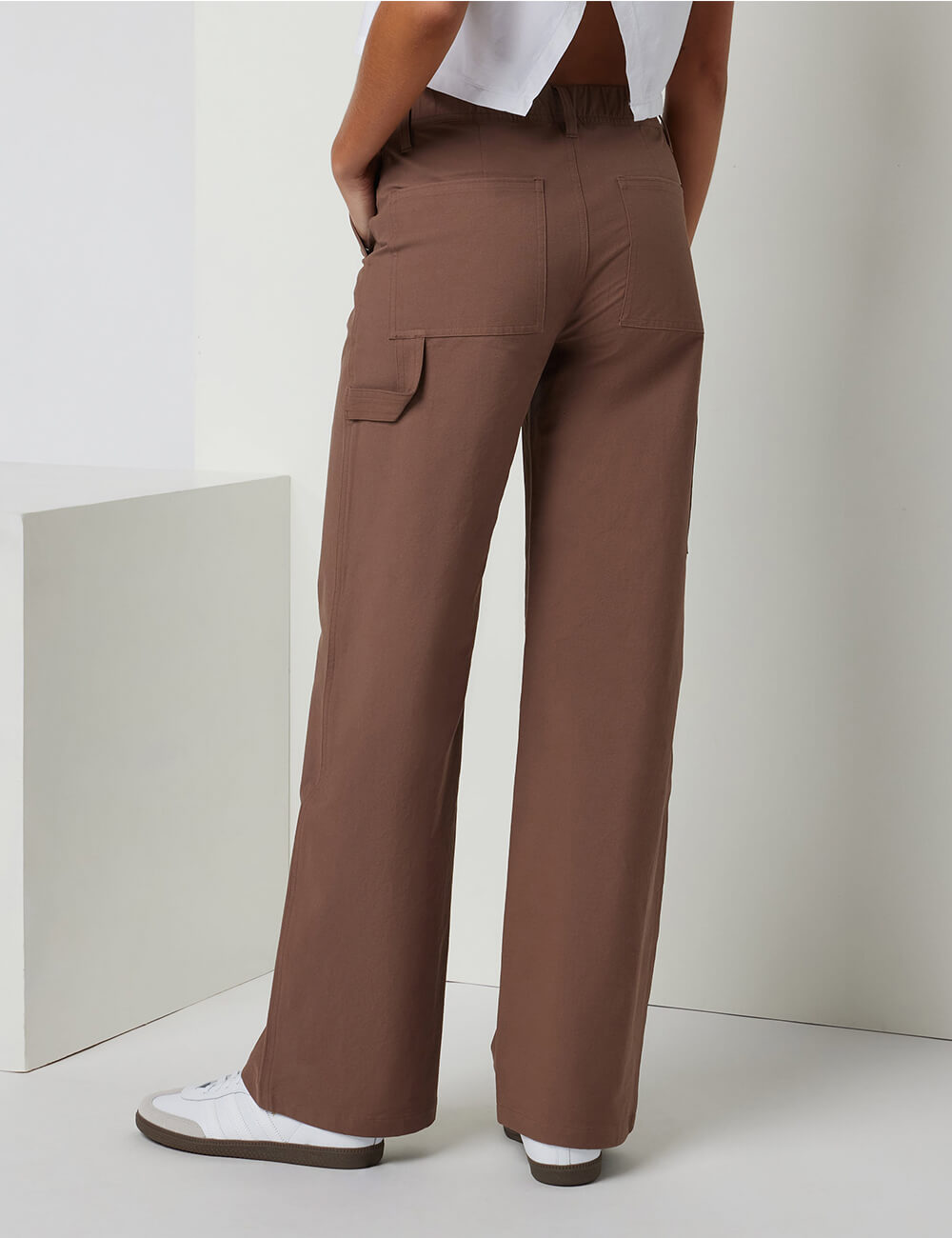 Wood Brown Straight Jeans