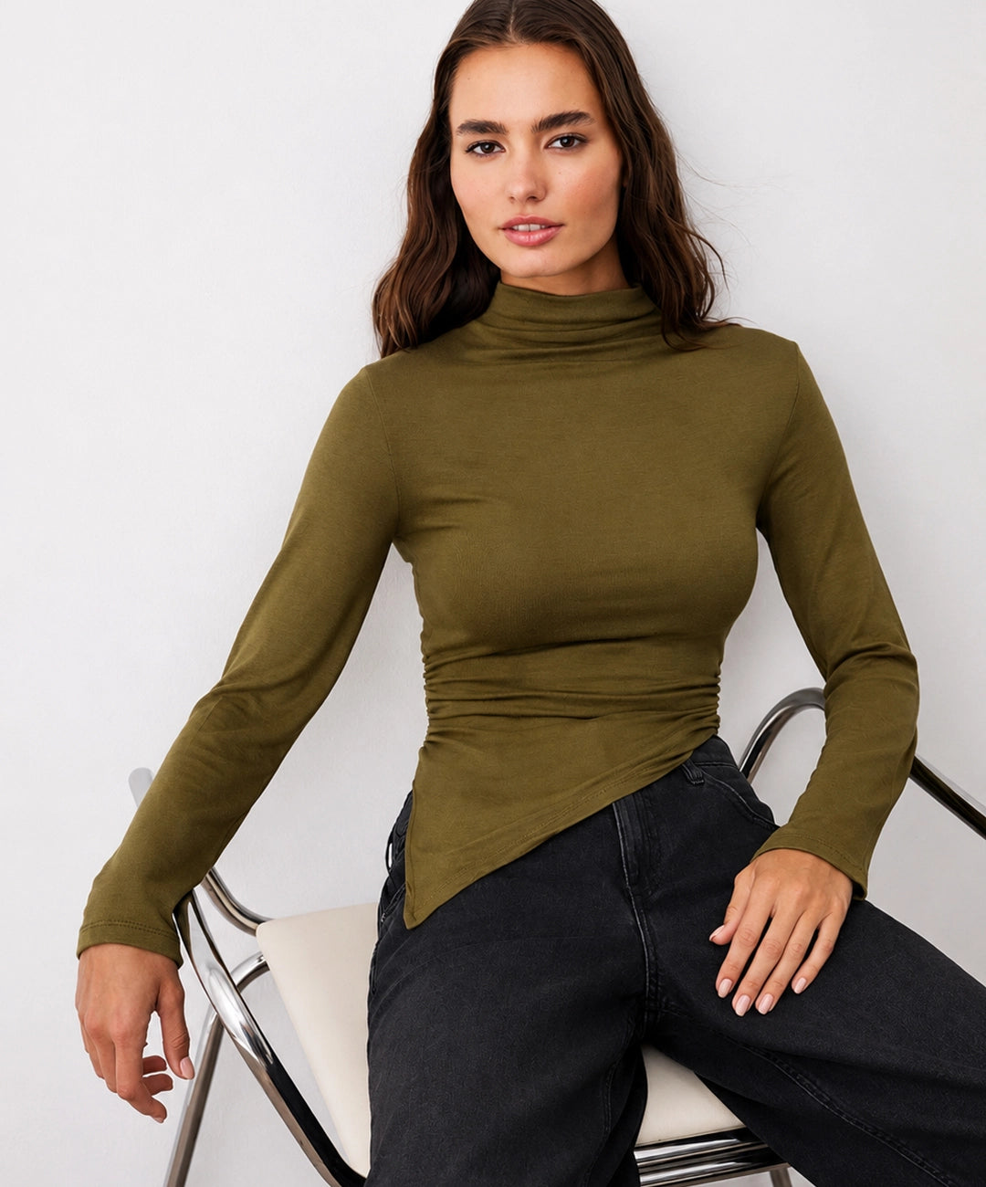Soft High Neck Top