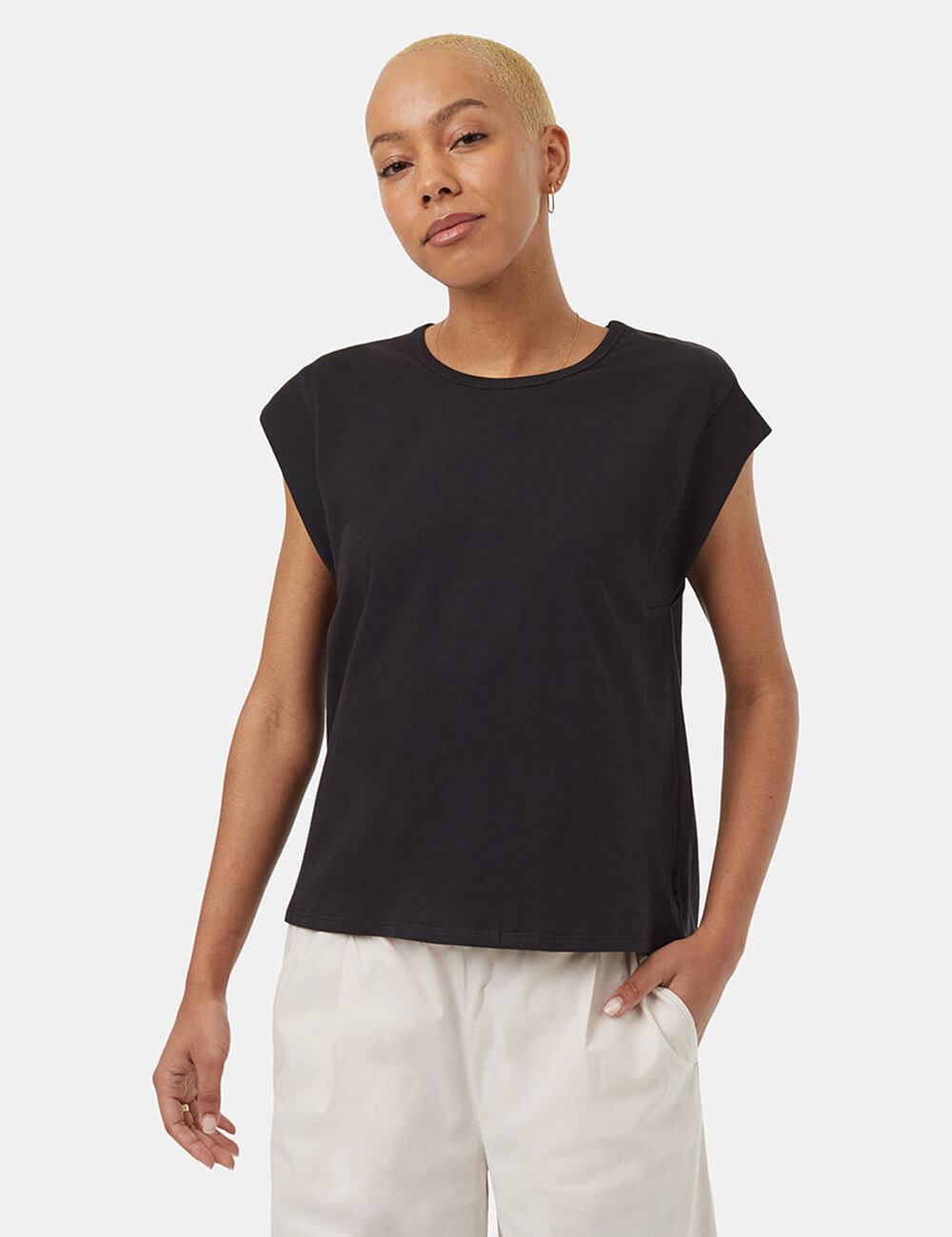 Crew Neck Sleeveless Top