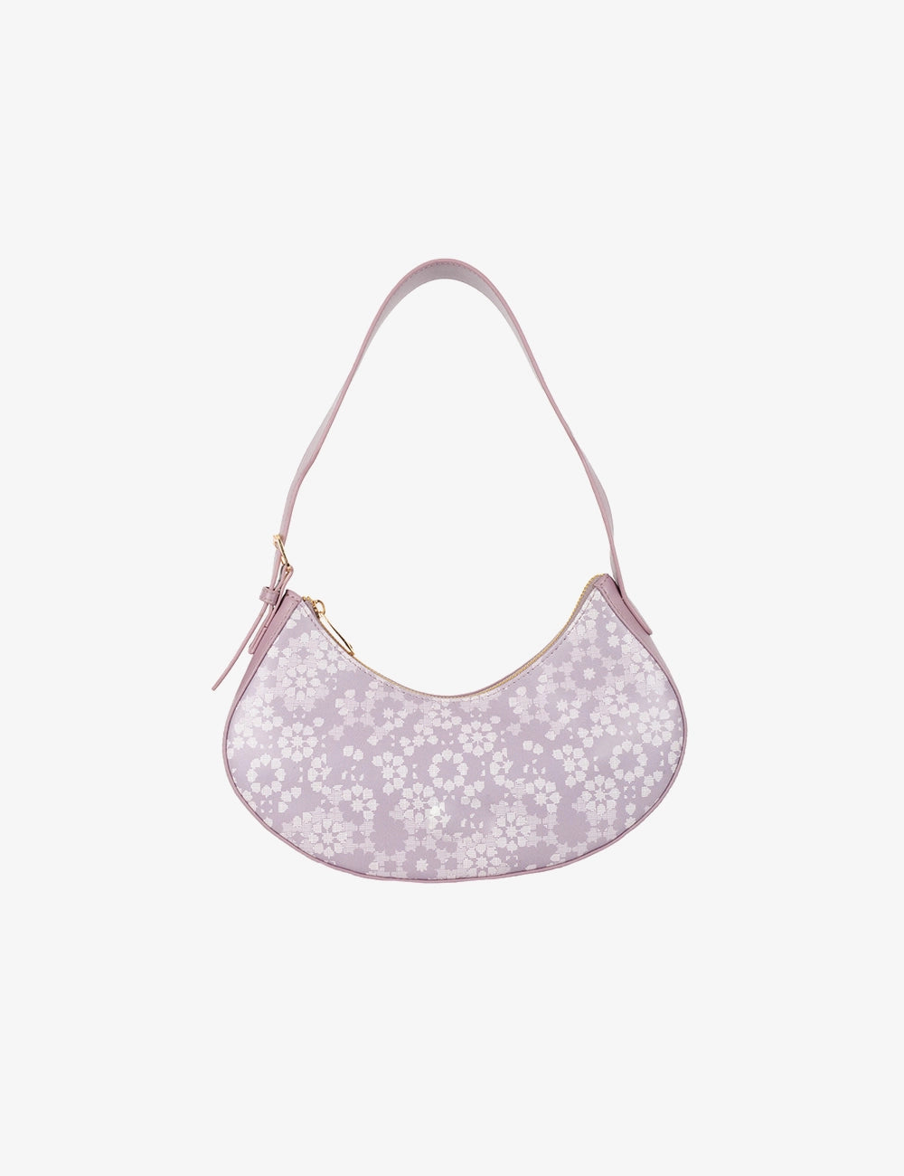 Floral Crescent Shoulder Bag