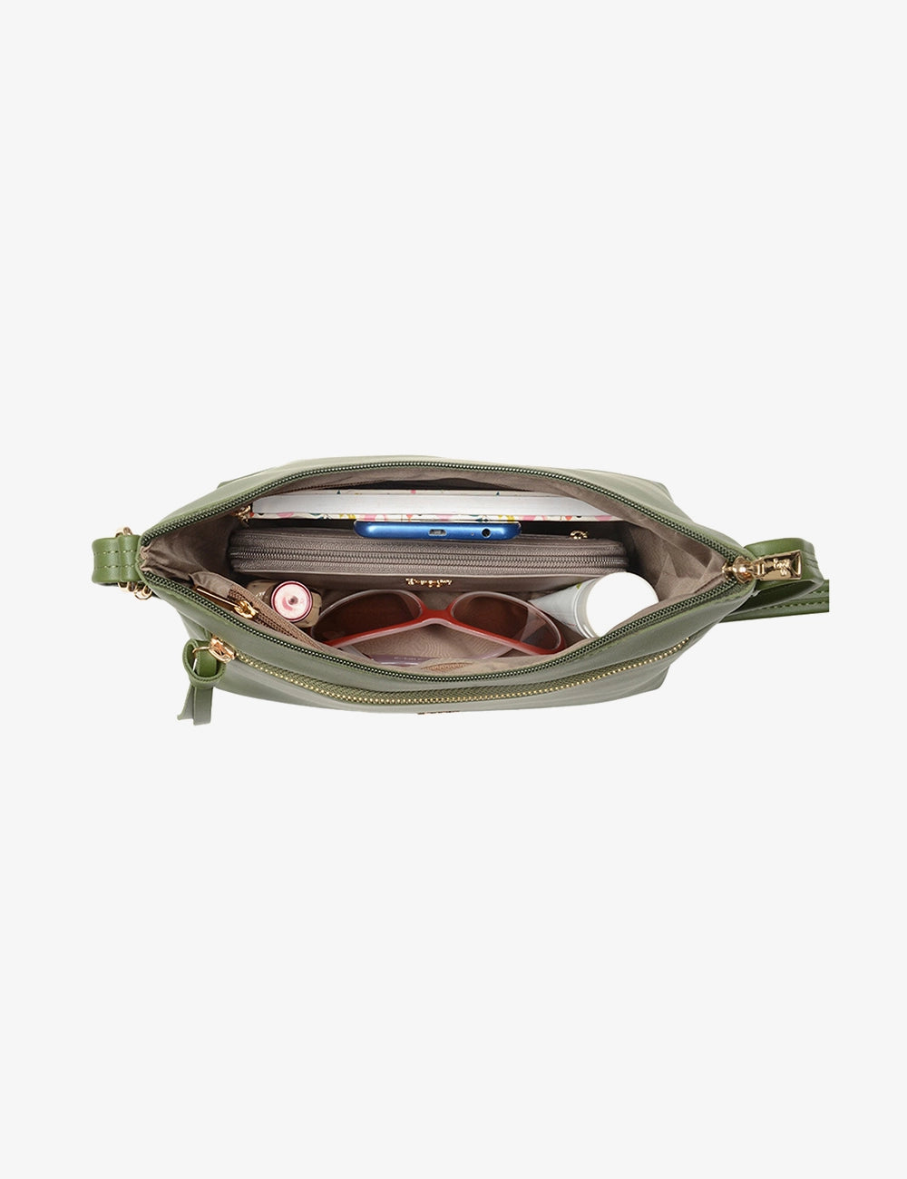 Dual-Zip Everyday Crossbody Bag