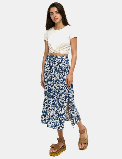 Women's Floral Print Midi Skirt