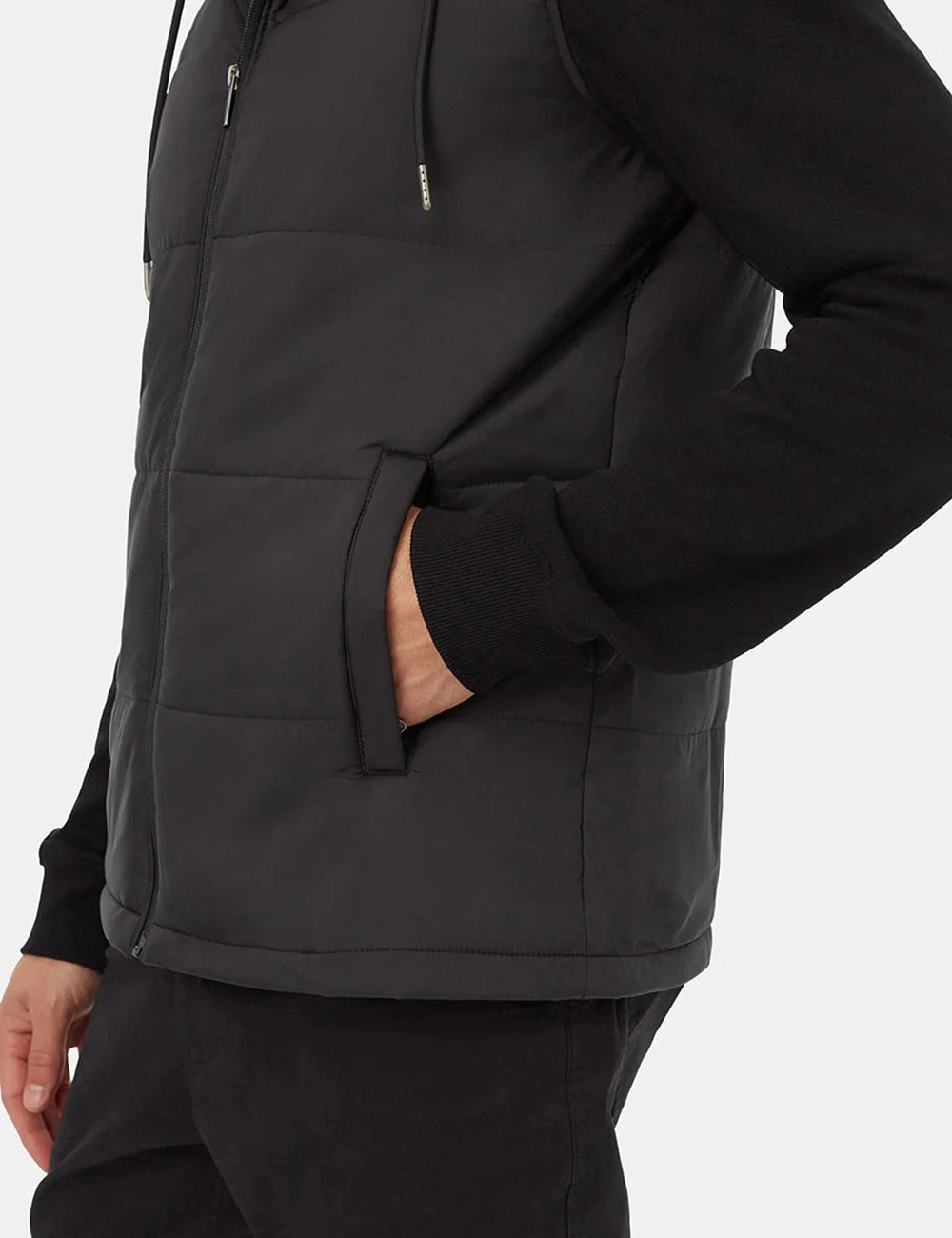 Men Solid Hooded Jacket