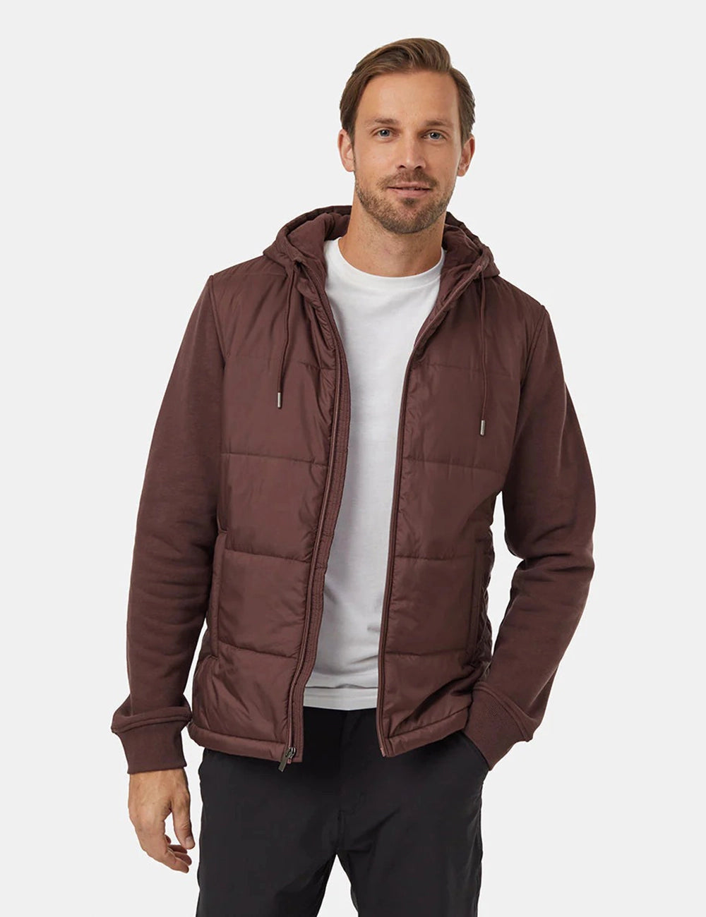 Men Solid Hooded Jacket