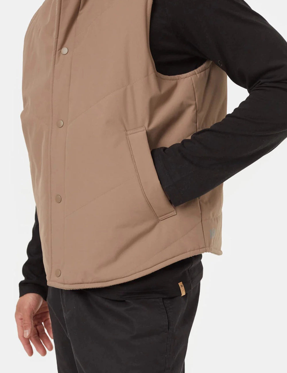 Men Sleeveless Hooded Tailored Jacket