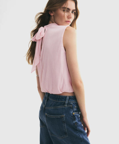 Gathered High Neck Top