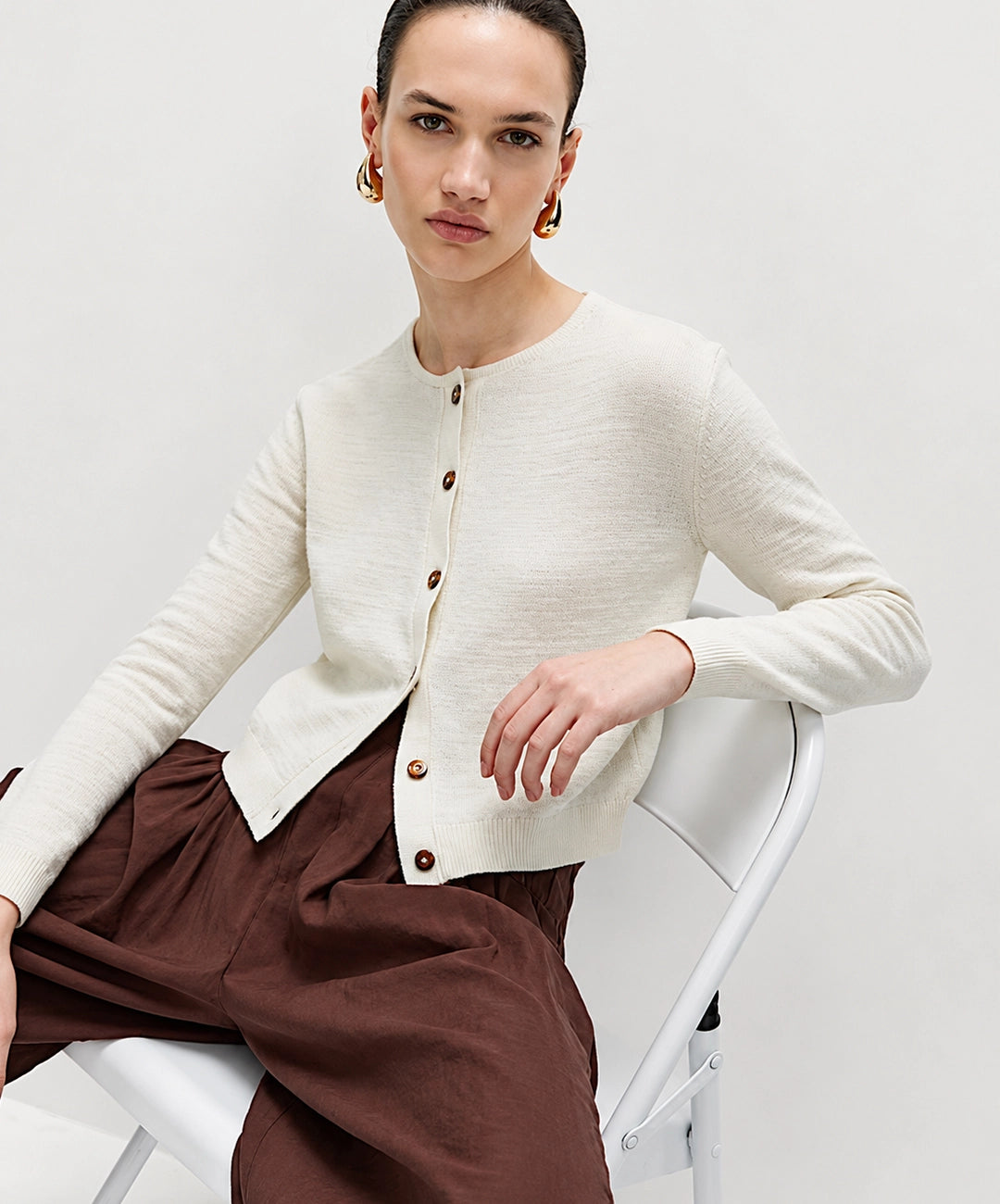 Classic Button Front Cardigan