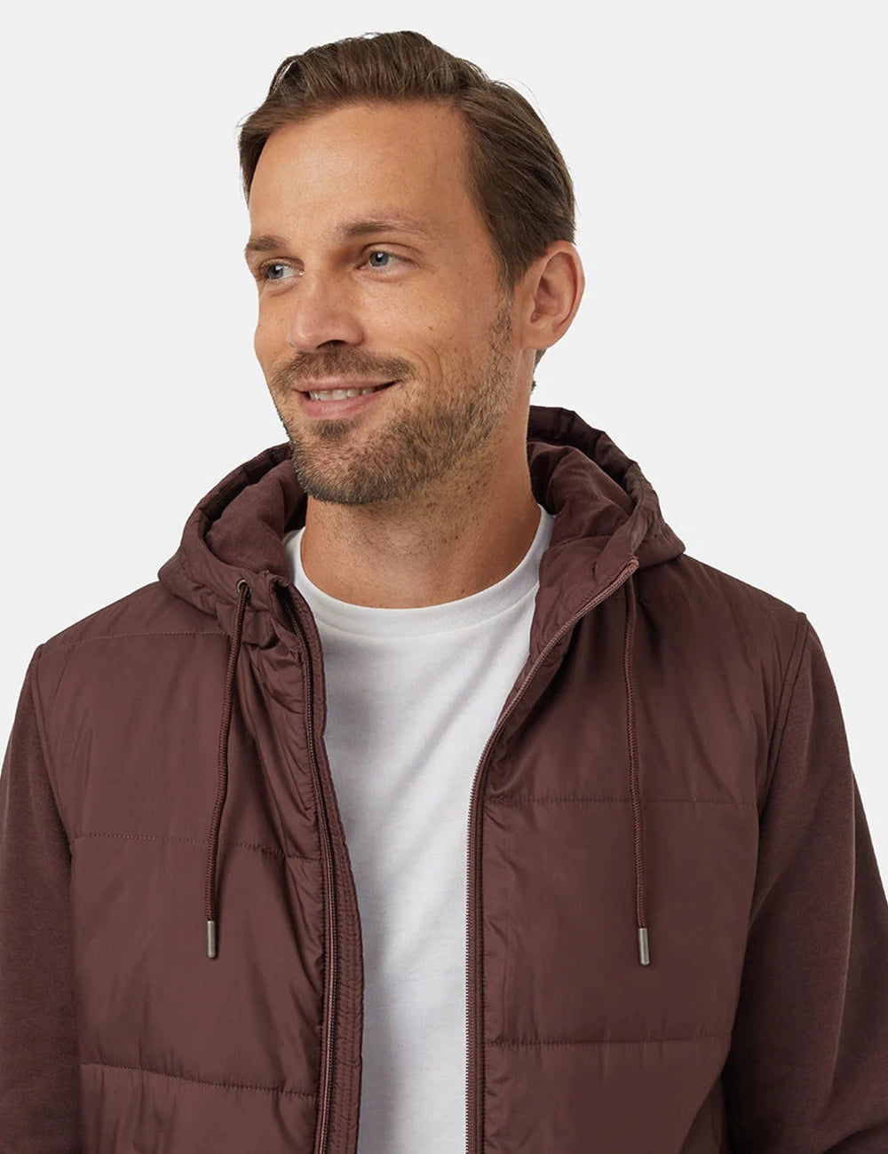 Men Solid Hooded Jacket