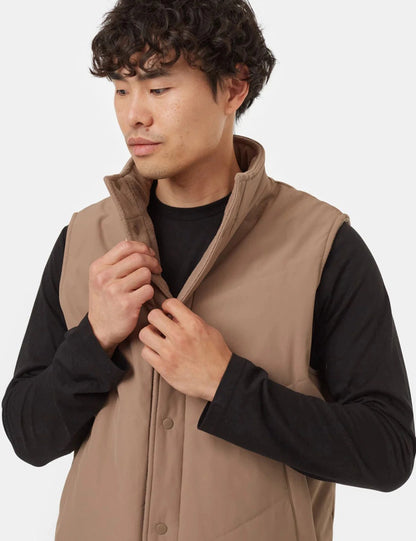 Men Sleeveless Hooded Tailored Jacket