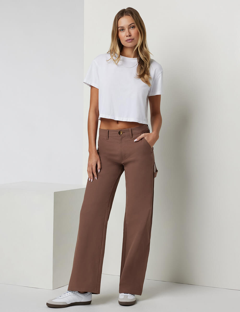 Wood Brown Straight Jeans