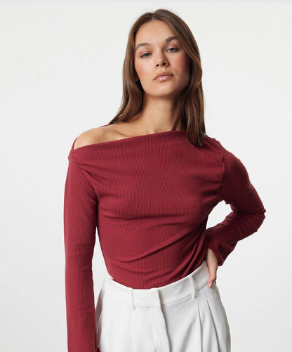 Draped Off Shoulder Top
