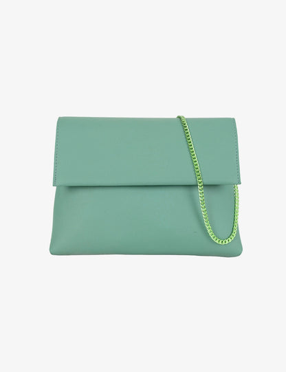 Foldover Chain Clutch Bag