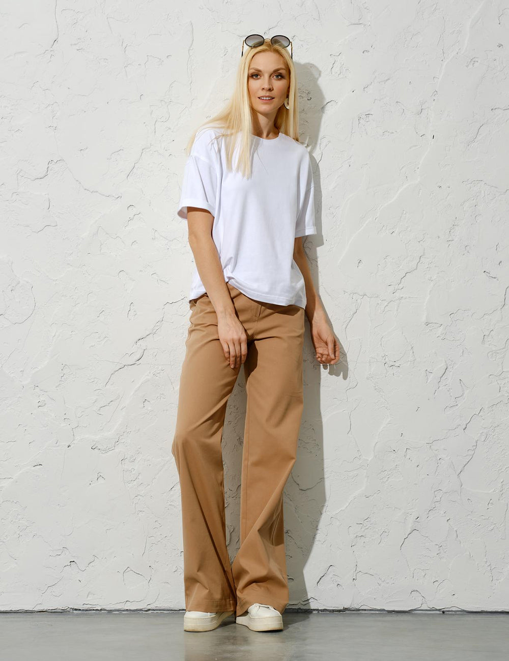 Flared Cotton Blend Track Pants