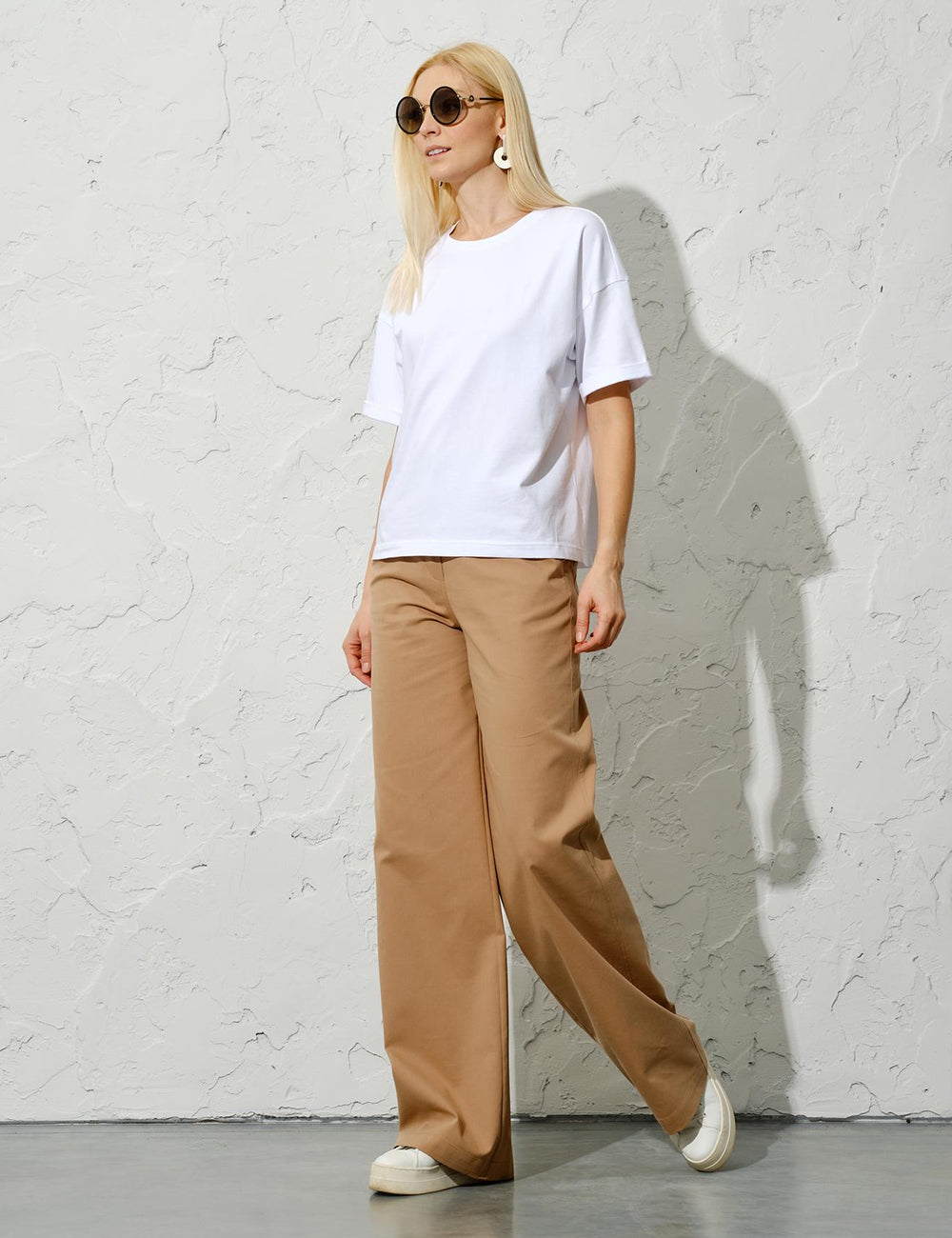 Flared Cotton Blend Track Pants