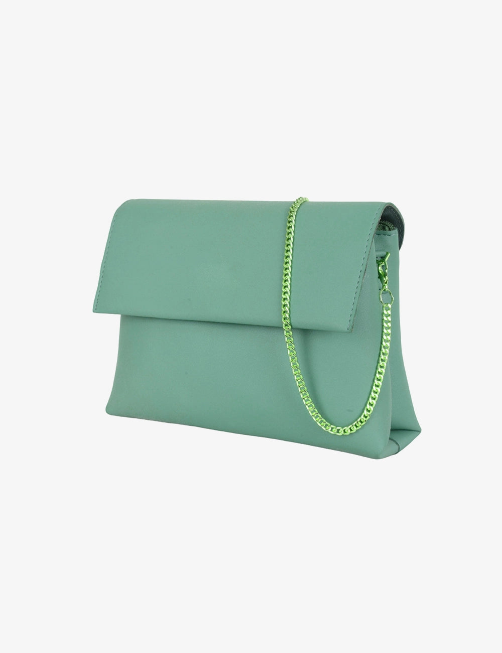 Foldover Chain Clutch Bag