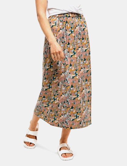 Women's Floral Print Midi Skirt