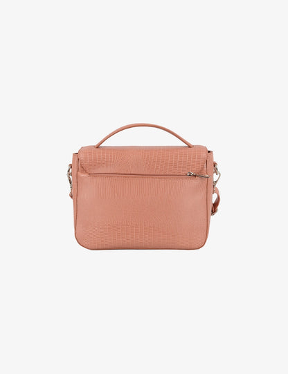 Structured Turn-Lock Shoulder Bag
