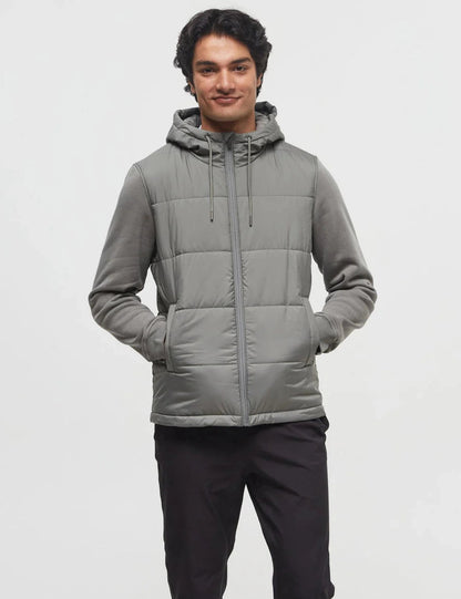 Men Solid Hooded Jacket