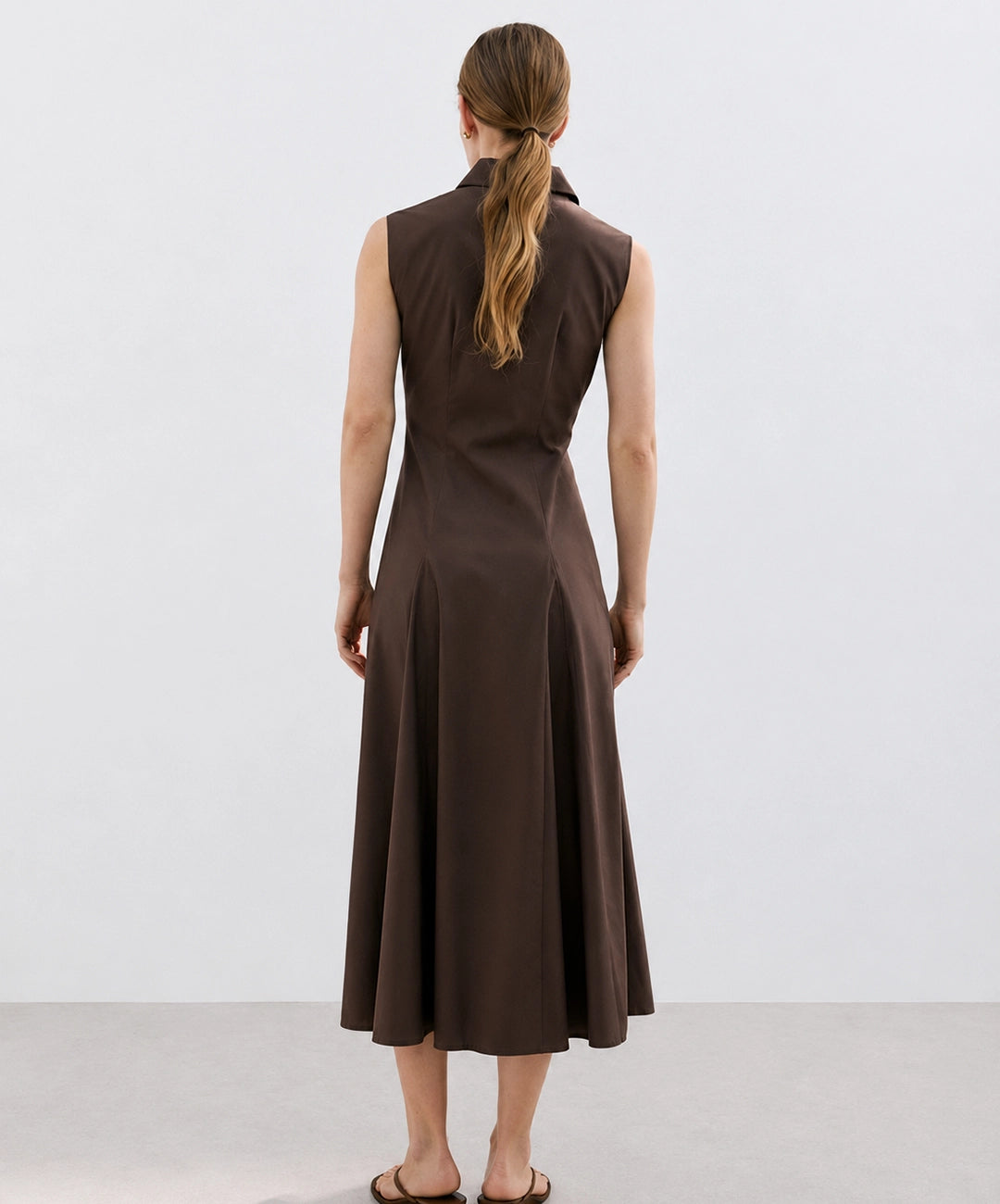 Flared Button Front Dress