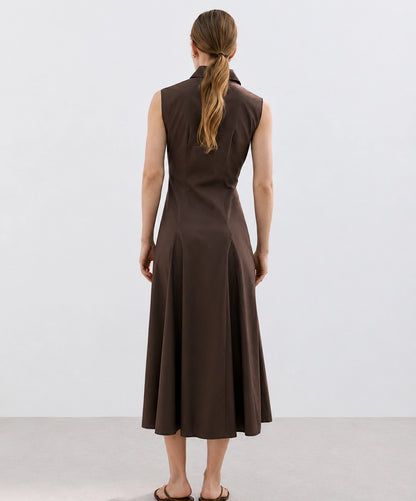 Flared Button Front Dress