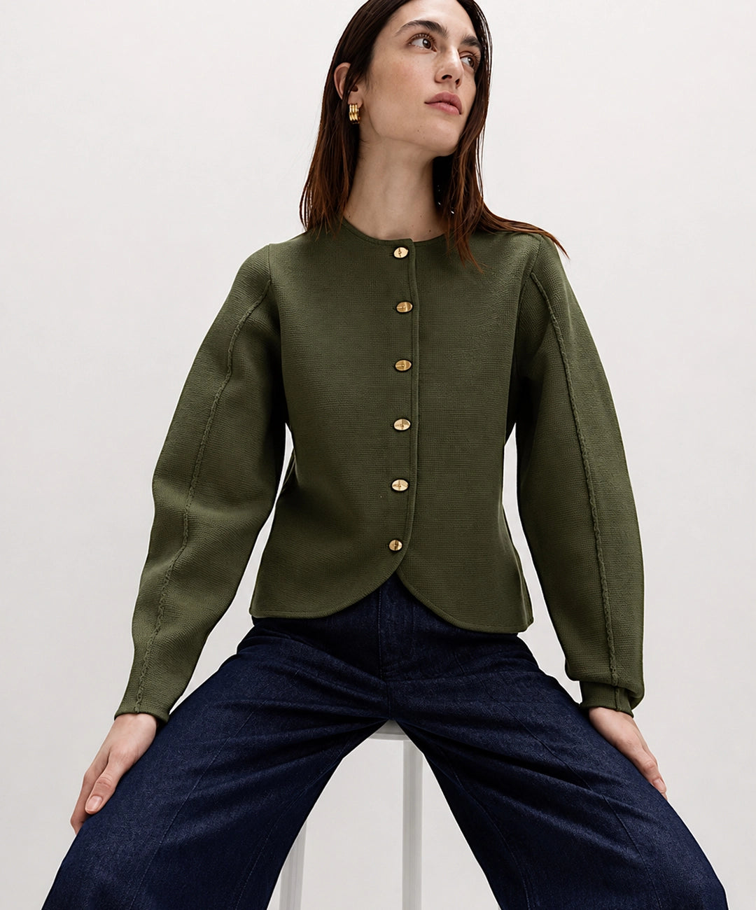 Elegant Button Front Jacket