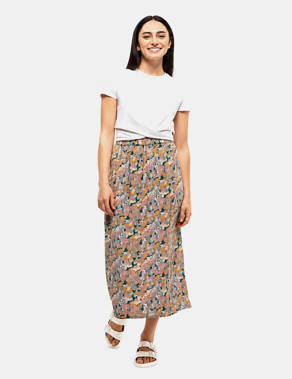 Women's Floral Print Midi Skirt