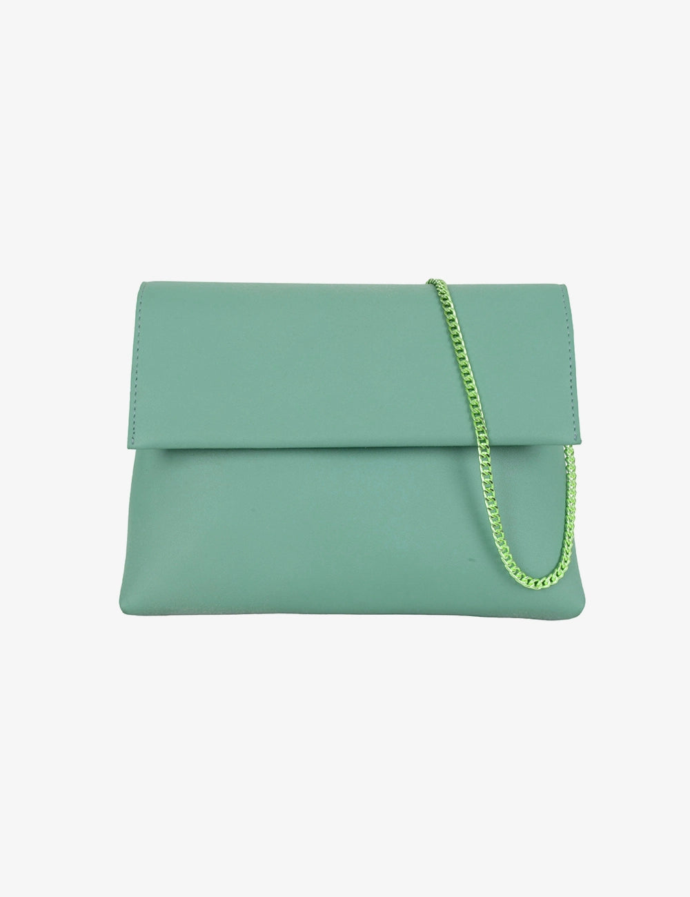 Foldover Chain Clutch Bag