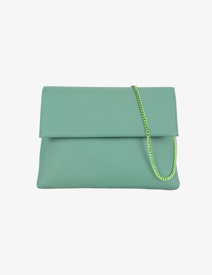 Foldover Chain Clutch Bag