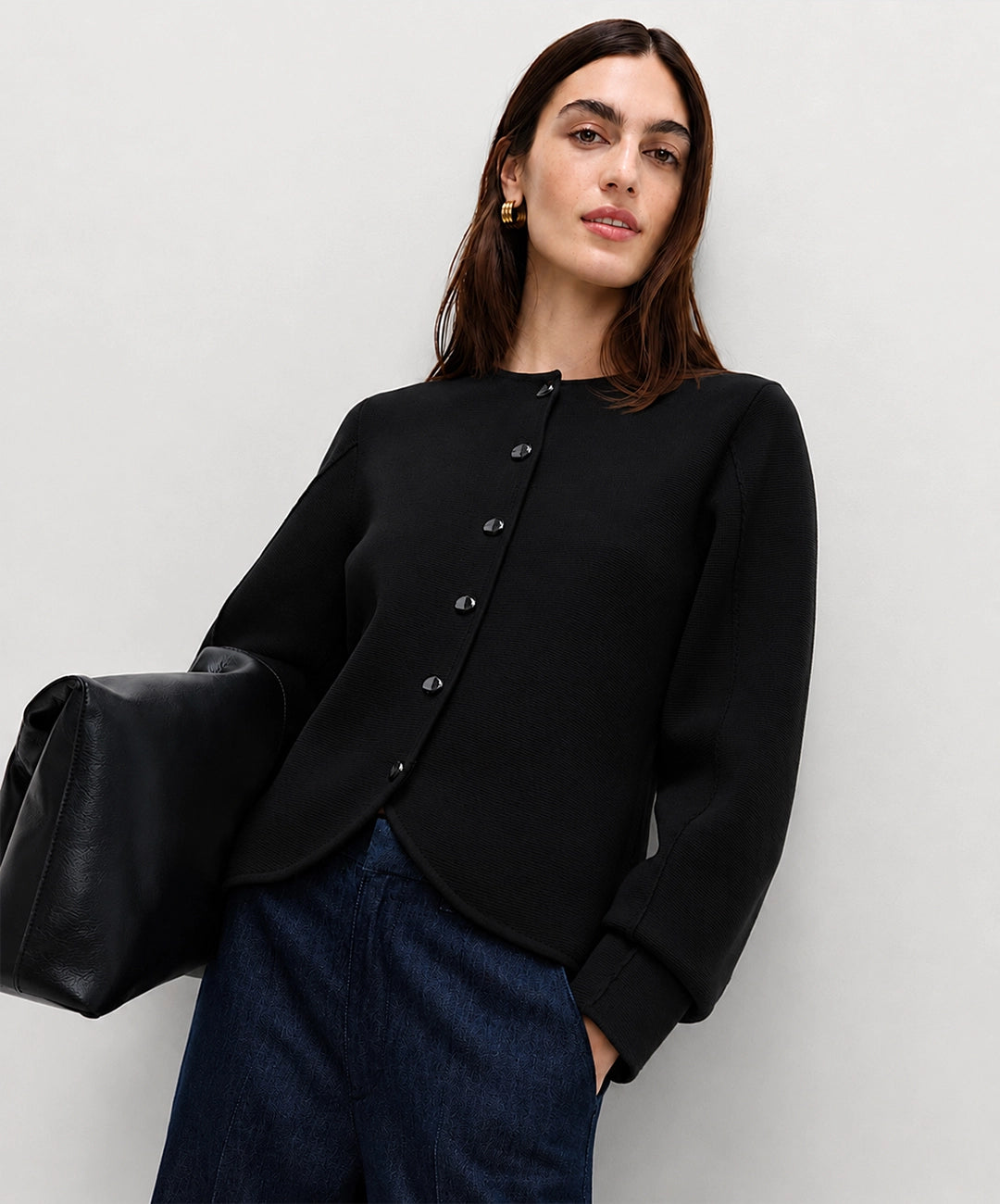 Elegant Button Front Jacket