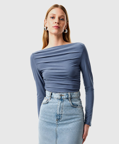 Elegant Draped Neck Top