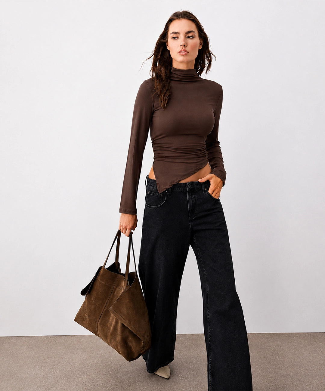 Soft High Neck Top