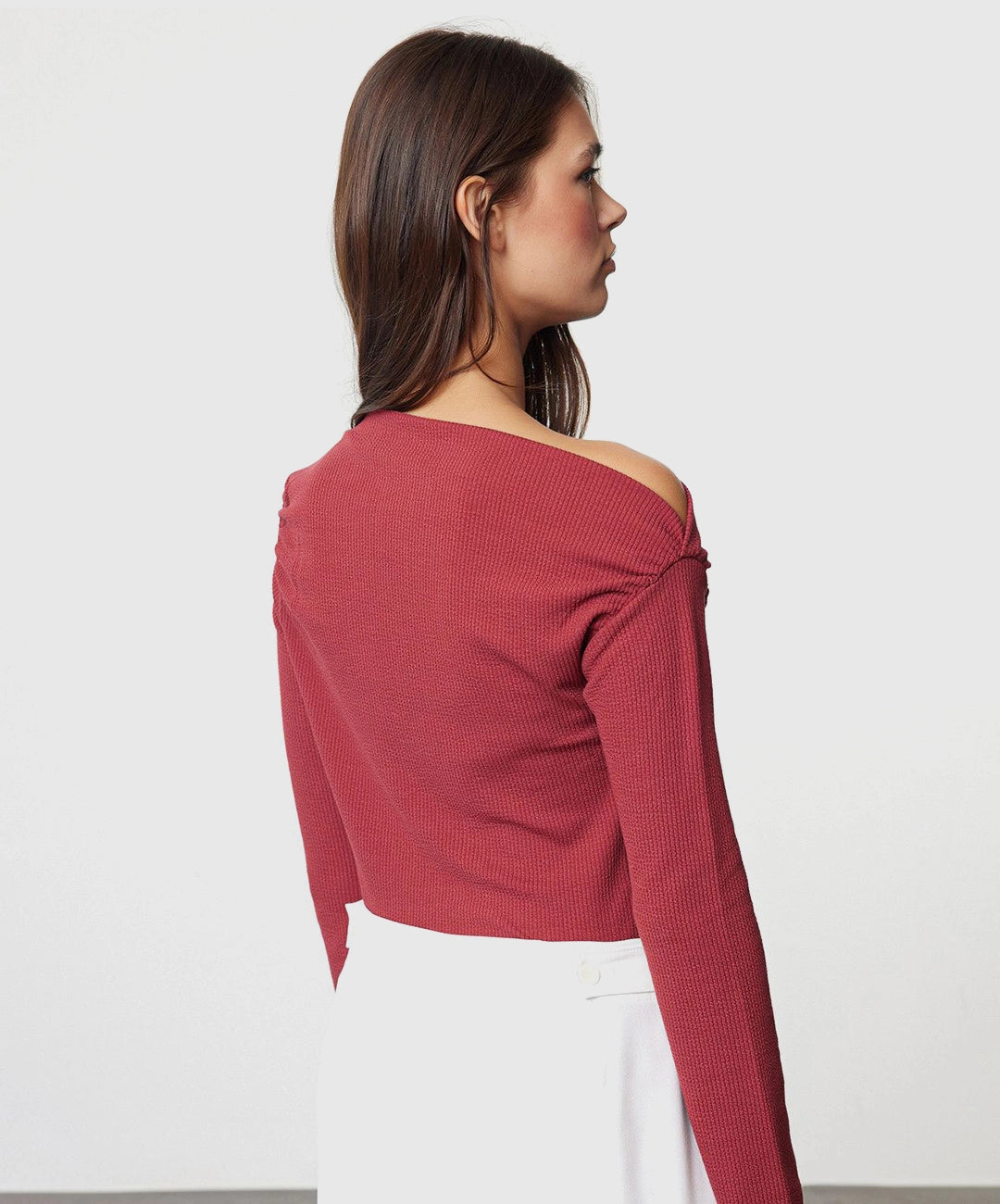 Draped Off Shoulder Top