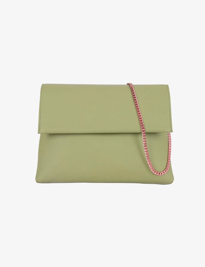 Foldover Chain Clutch Bag