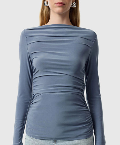 Elegant Draped Neck Top